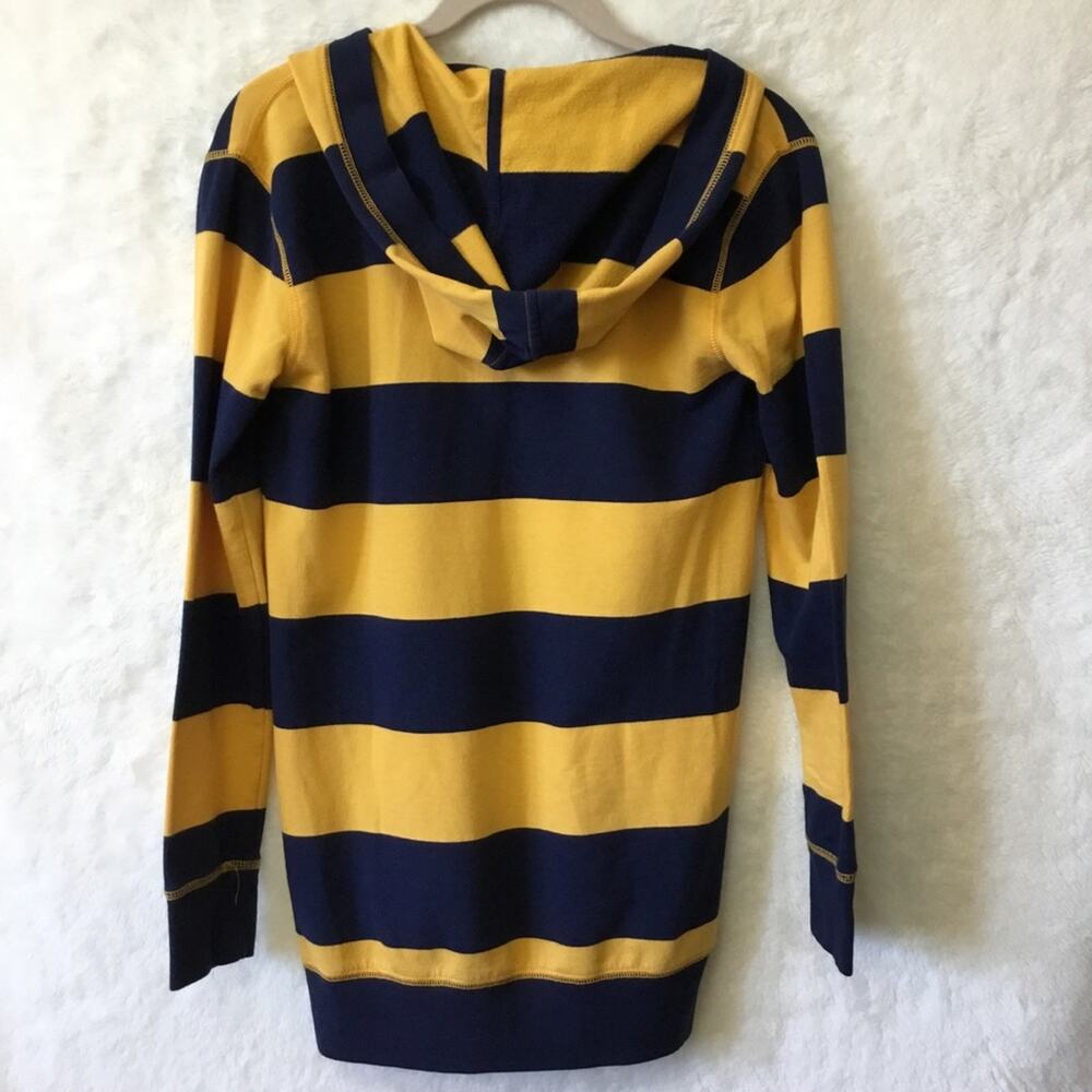 Ralph Lauren Girl Yellow Striped Long Hoodie Shirt - Picture 5 of 10